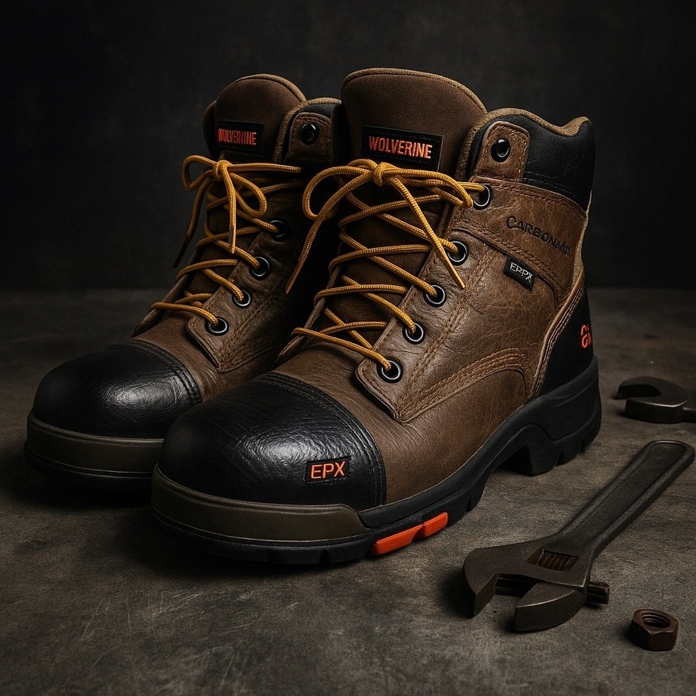 Wolverine EPX Brown Leather CarbonMAX Safety Toe Work‎ Boots Men's 11M ASTM EH